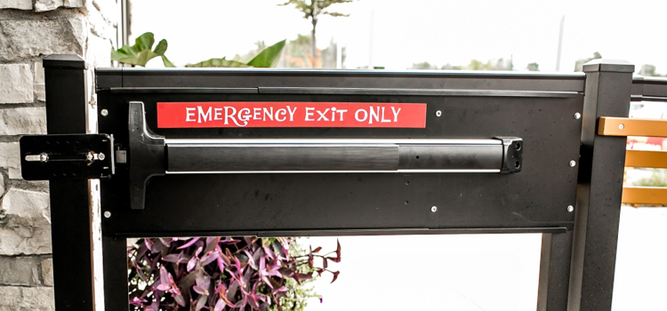 emergency push bar installation in Rancho Calaveras
